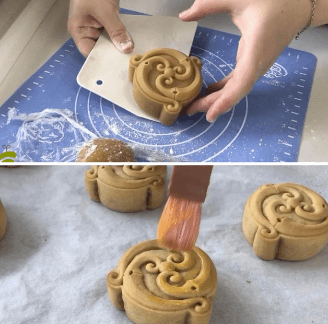 phần trứng thoa mặt bánh